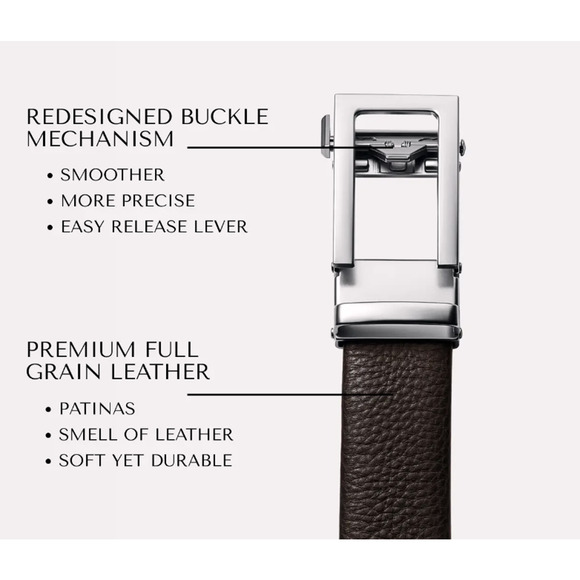 Vitello Belt Mens Ratchet Dress Full Grain Leather Black Wide 3.5cm 1.37 inches